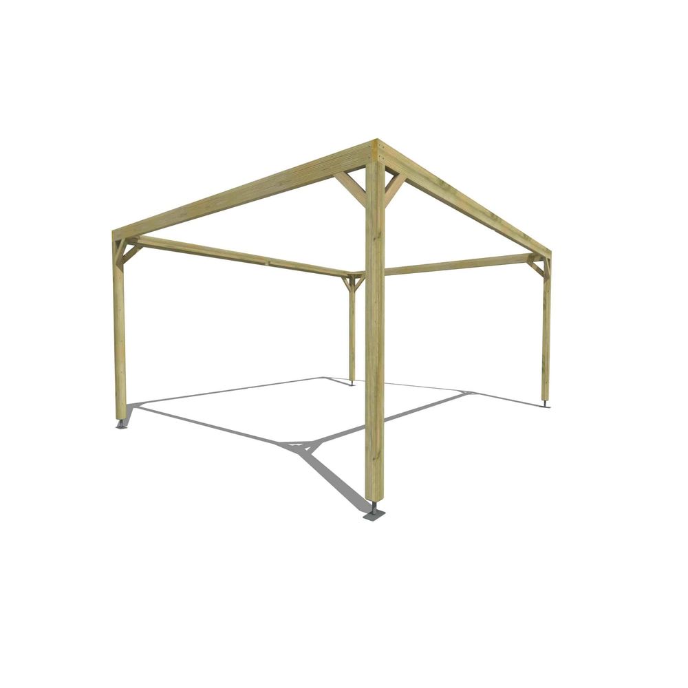 Pergola bois • 5m x 4m • indépendante • cadre simple • livraison comprise