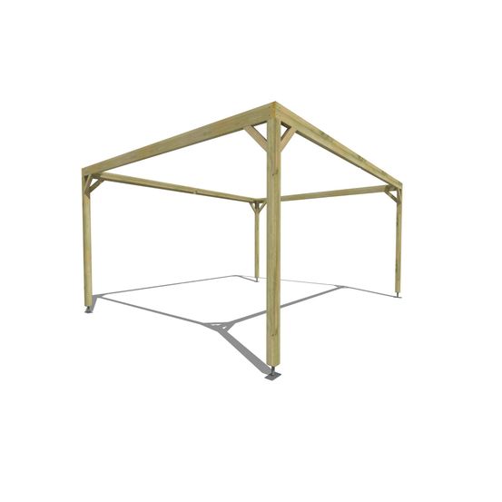 Pergola bois • 5m x 4m • indépendante • cadre simple • livraison comprise