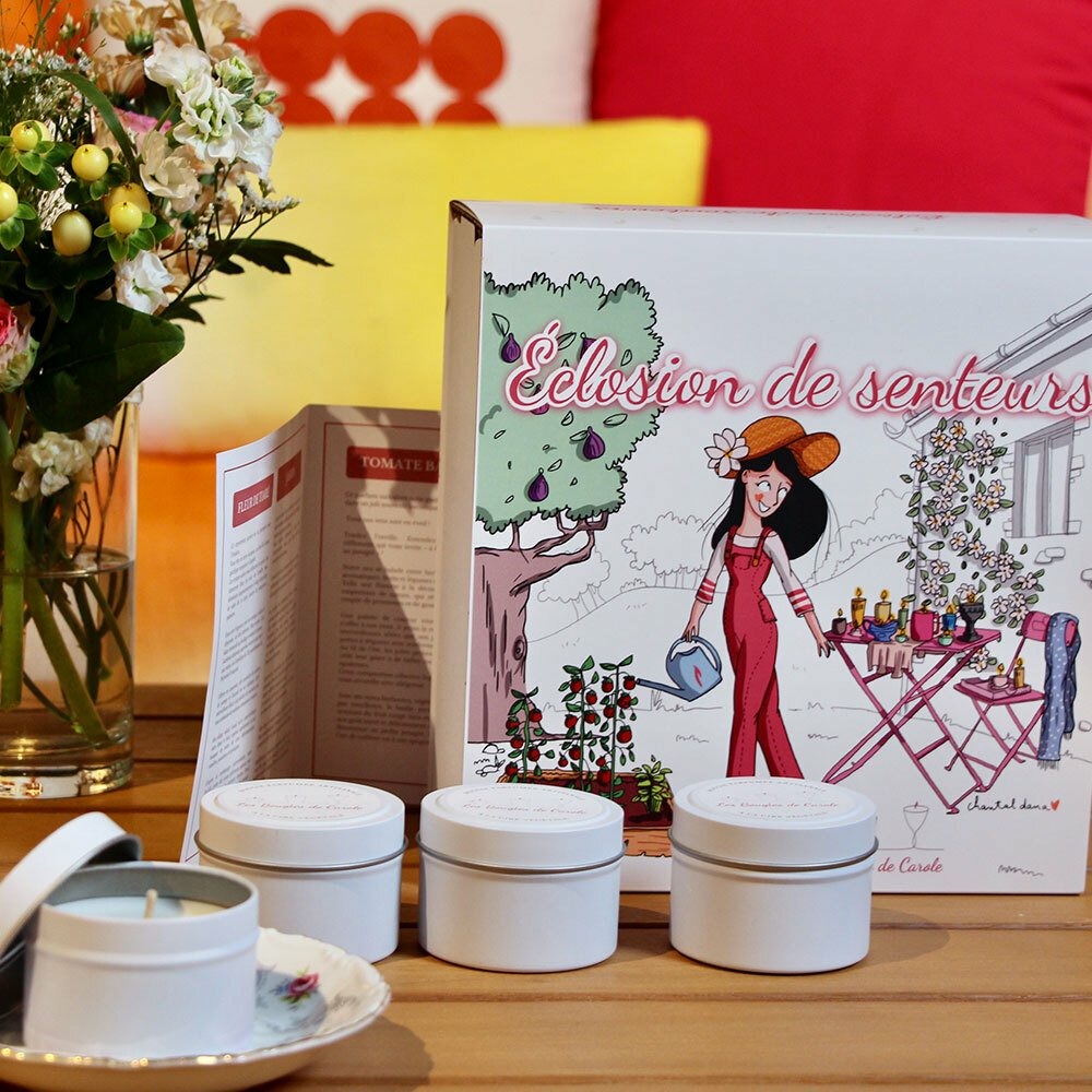 Coffret 4 bougies 400ml eclosion de senteurs