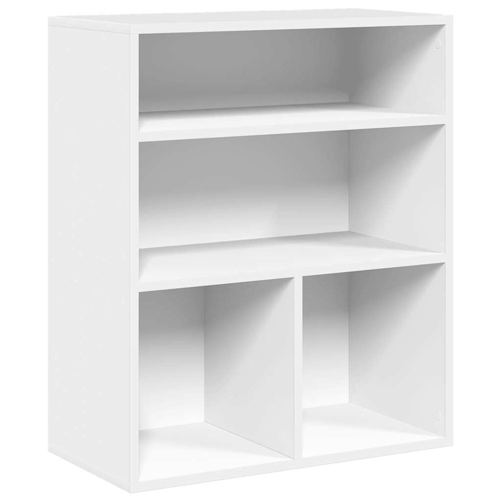 Bibliothèque blanc 60x30x71,5 cm bois d'ingénierie