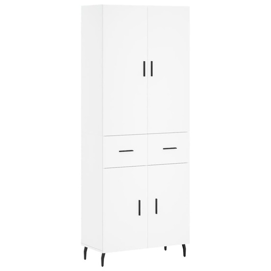 Buffet bahut commode armoire meuble de rangement organisateur cuisine salle de séjour salon haut 69,5 x 34 x 180 cm bois d'in