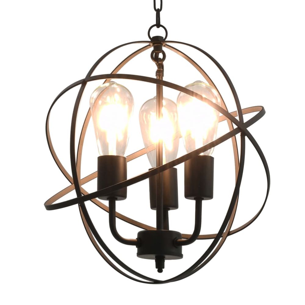 Lampe suspendue Noir SphÃšre 3 ampoules E27