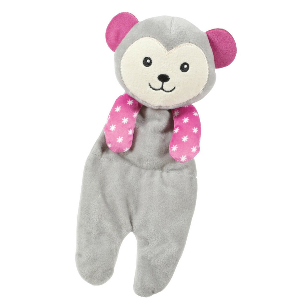 Peluche grise maxou bruissant debout 25 cm jouet pour chiots