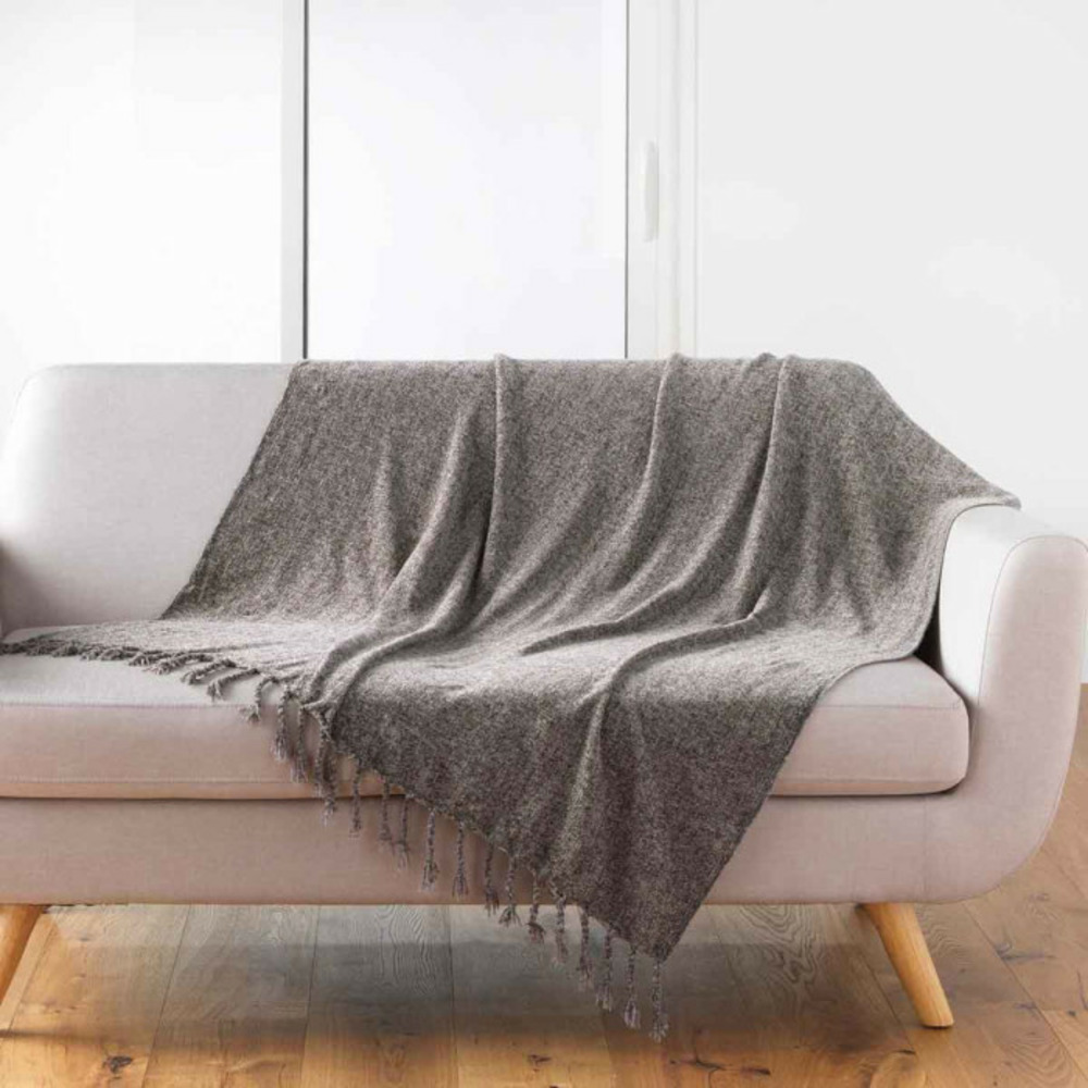 Plaid à franges uni 