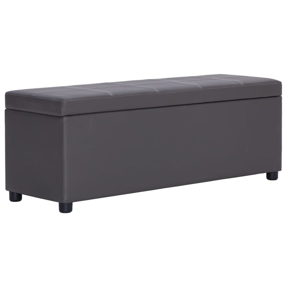 Banc de rangement 115cm Gris