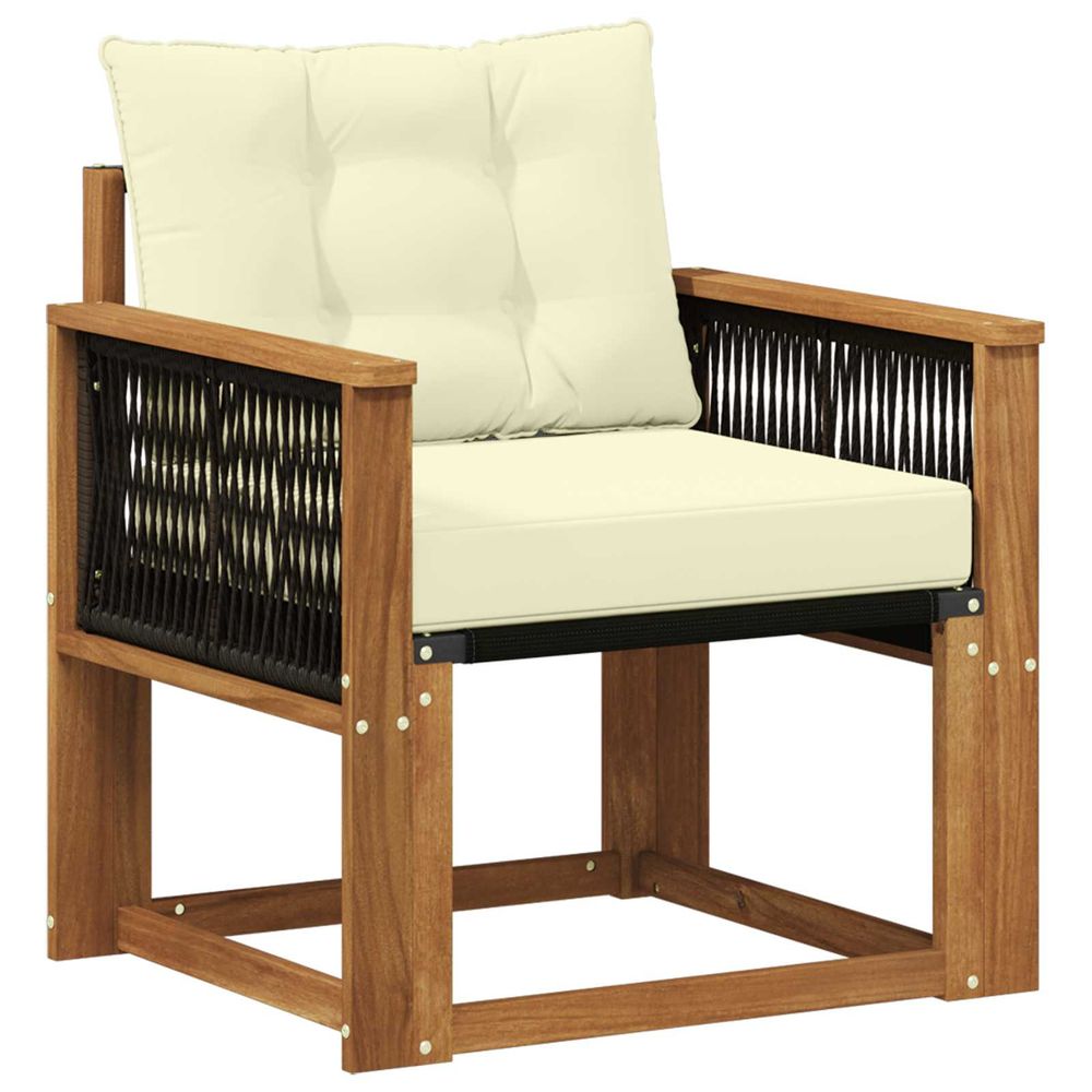 Sofa de milieu extérieur bois d'acacia massif naturel