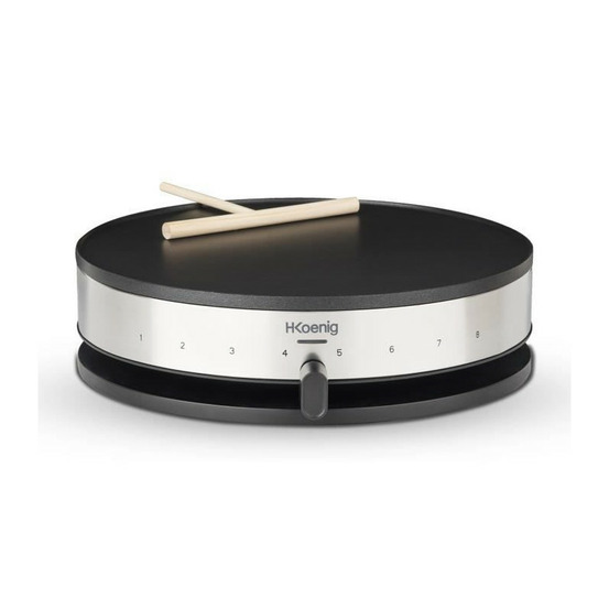 Hkoenig krep29 crepiere 33cm - temperature jusqua 230?c - 1300w - revetement anti-adhesif - temoin de chauffe - bandeau inox