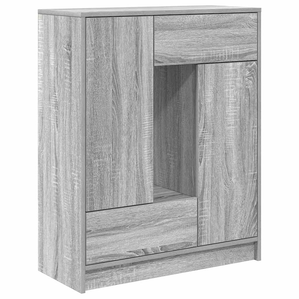 Buffet avec tiroirs et portes sonoma gris 73x31x90 cm