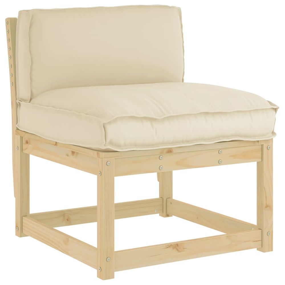 Coussin tissu oxford beige 80 x 40 x 12 cm