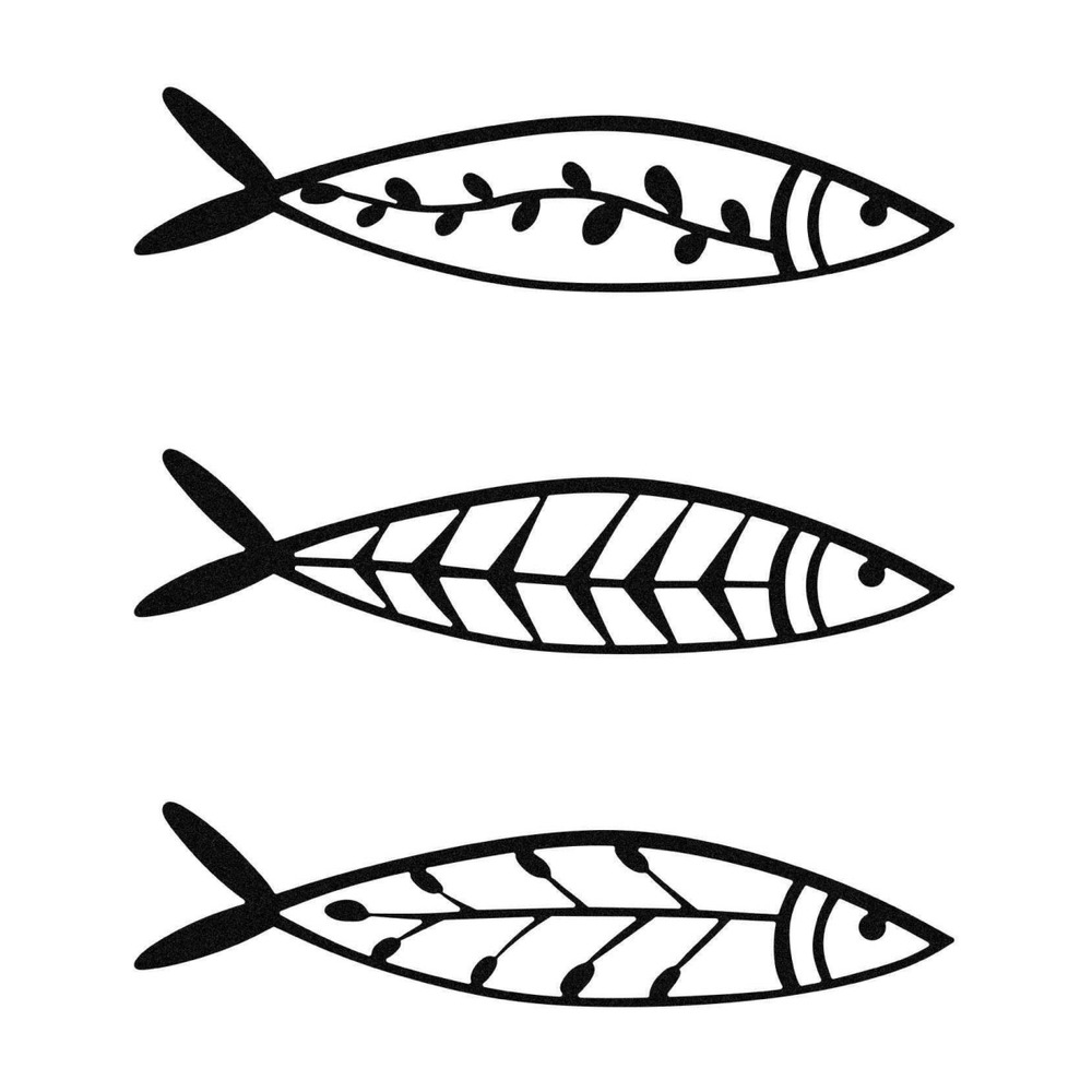 Décoration murale en métal - mer poisson