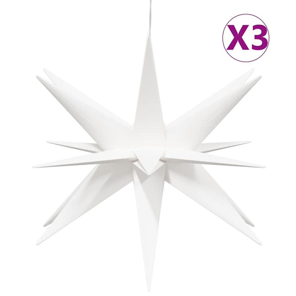 Lumières de noël avec led 3 pcs pliable blanc 57 cm