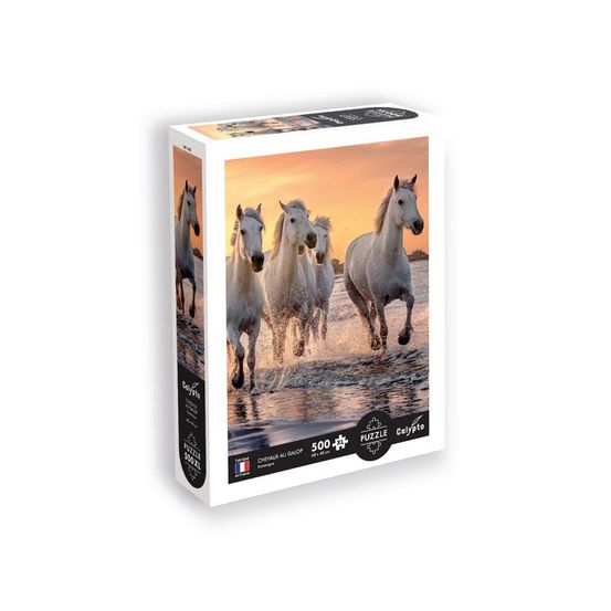 Puzzle 500 pièces xl - chevaux en camargue
