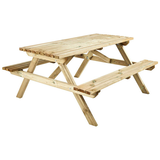 Table de pique nique en bois 6 personnes - alma