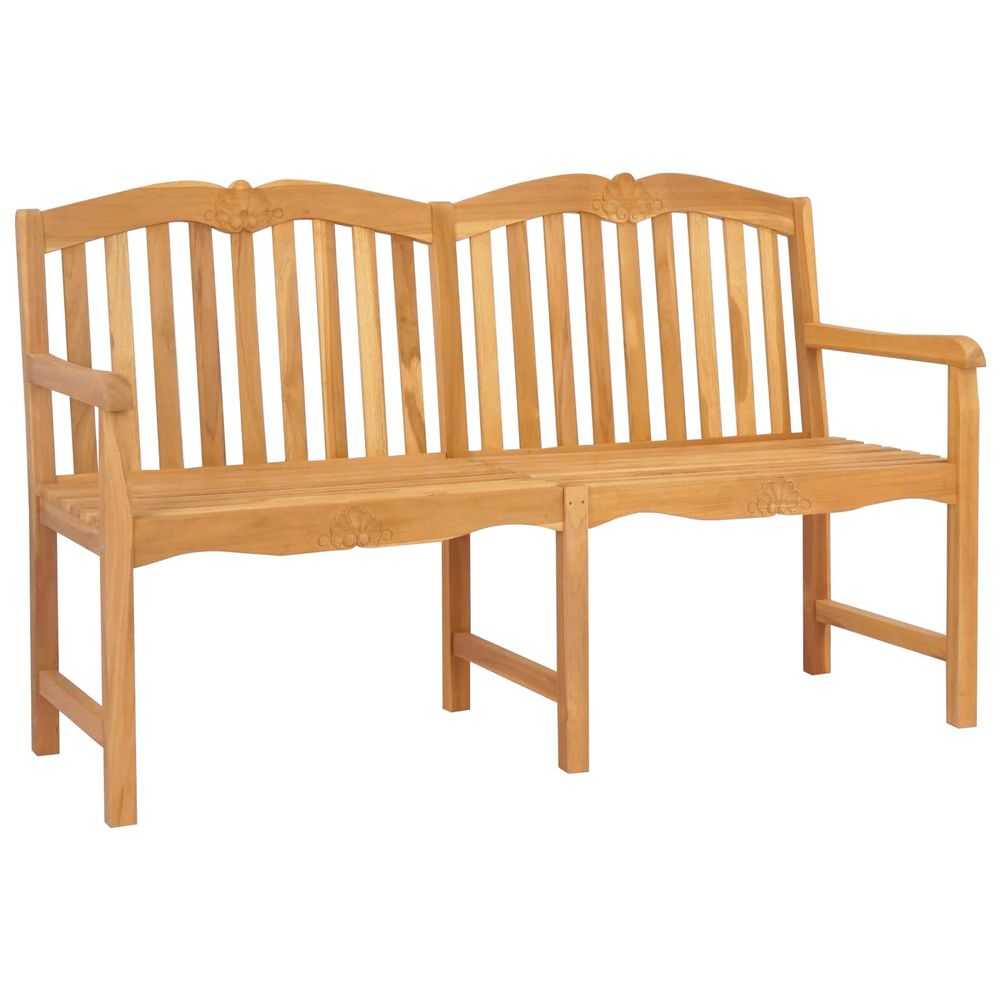 Banc coquille sculpté à la main 150 x 60,5 x 95 cm