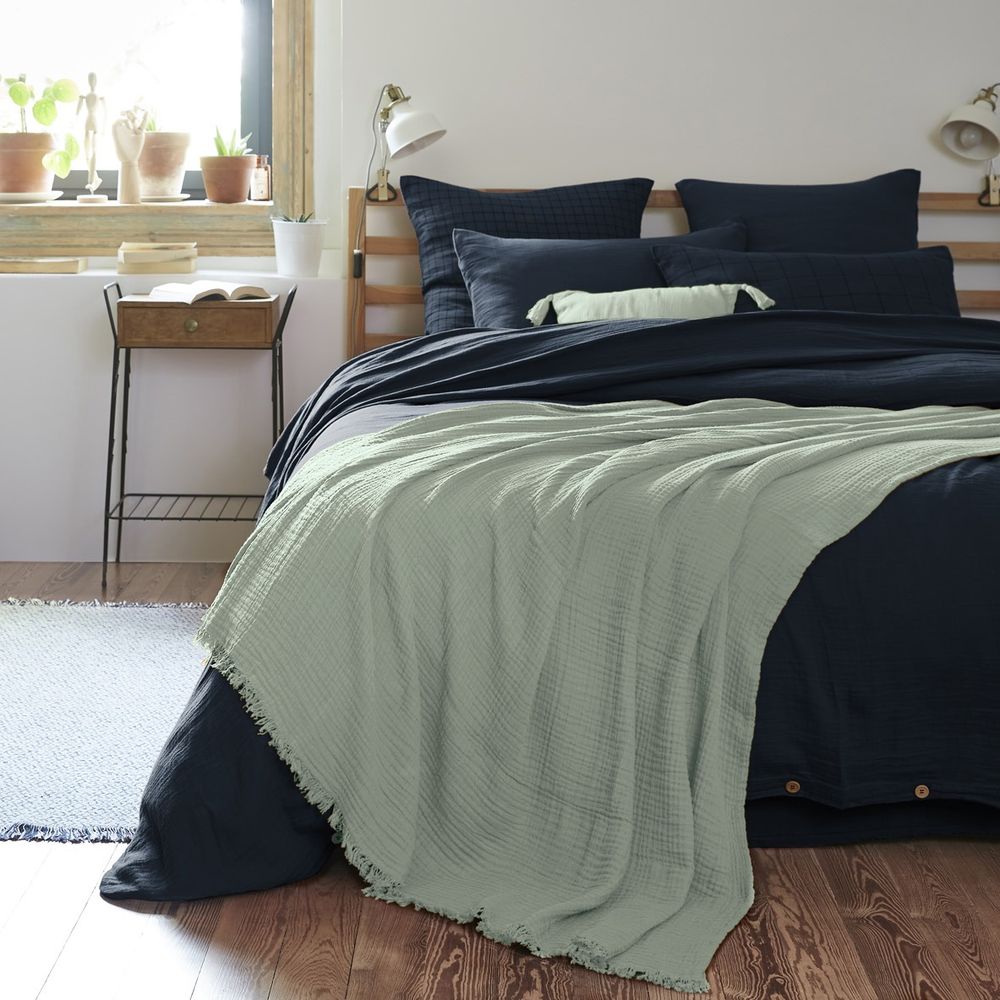 Plaid quadruple gaze de coton gaia