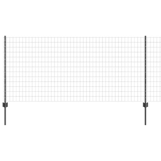 Clôture euro avec poteau 10 x 1 m acier recouvert de pvc gris