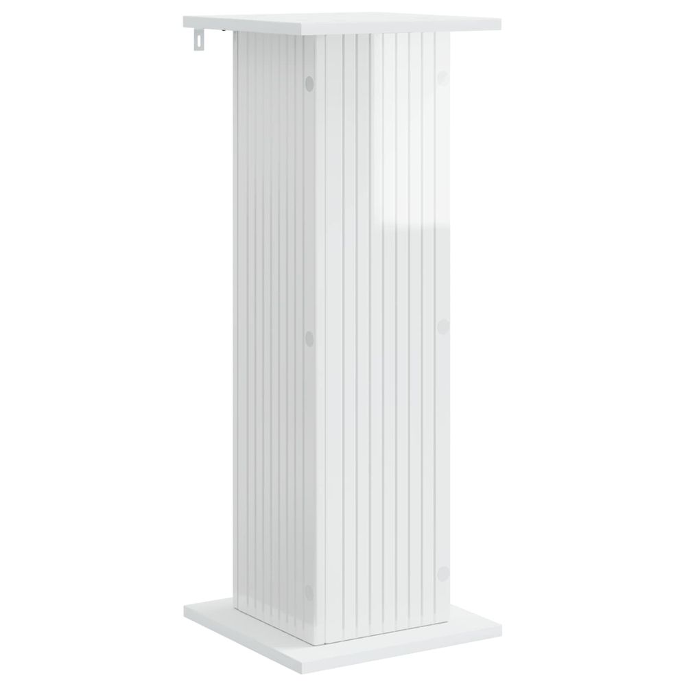 Support de plante blanc brillant 30,5 x 30 x 80,5 cm