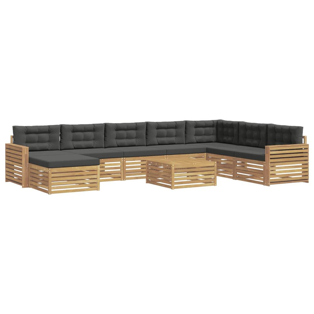 Ensemble de canapés d'extérieur 9 pc blanc et anthracite