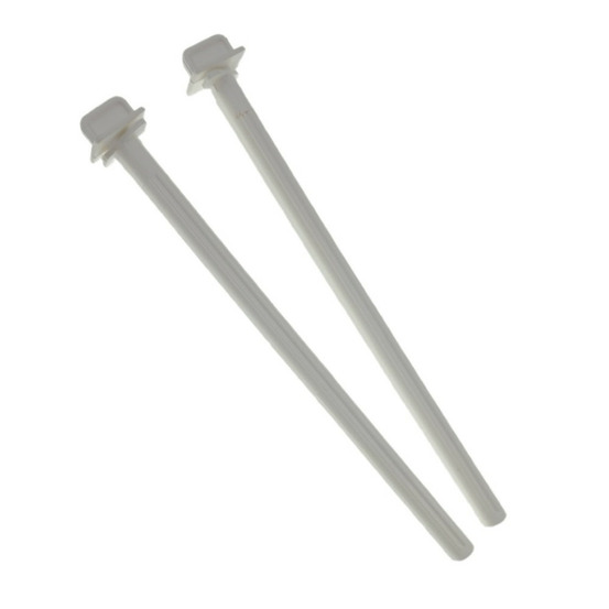 2 perchoirs plastique blanc de 21.5 cm, pour oiseaux