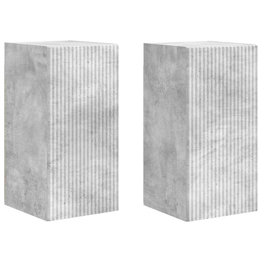 Meuble tv mural 2 pcs béton 30 x 31 x 60 cm bois d'ingénierie