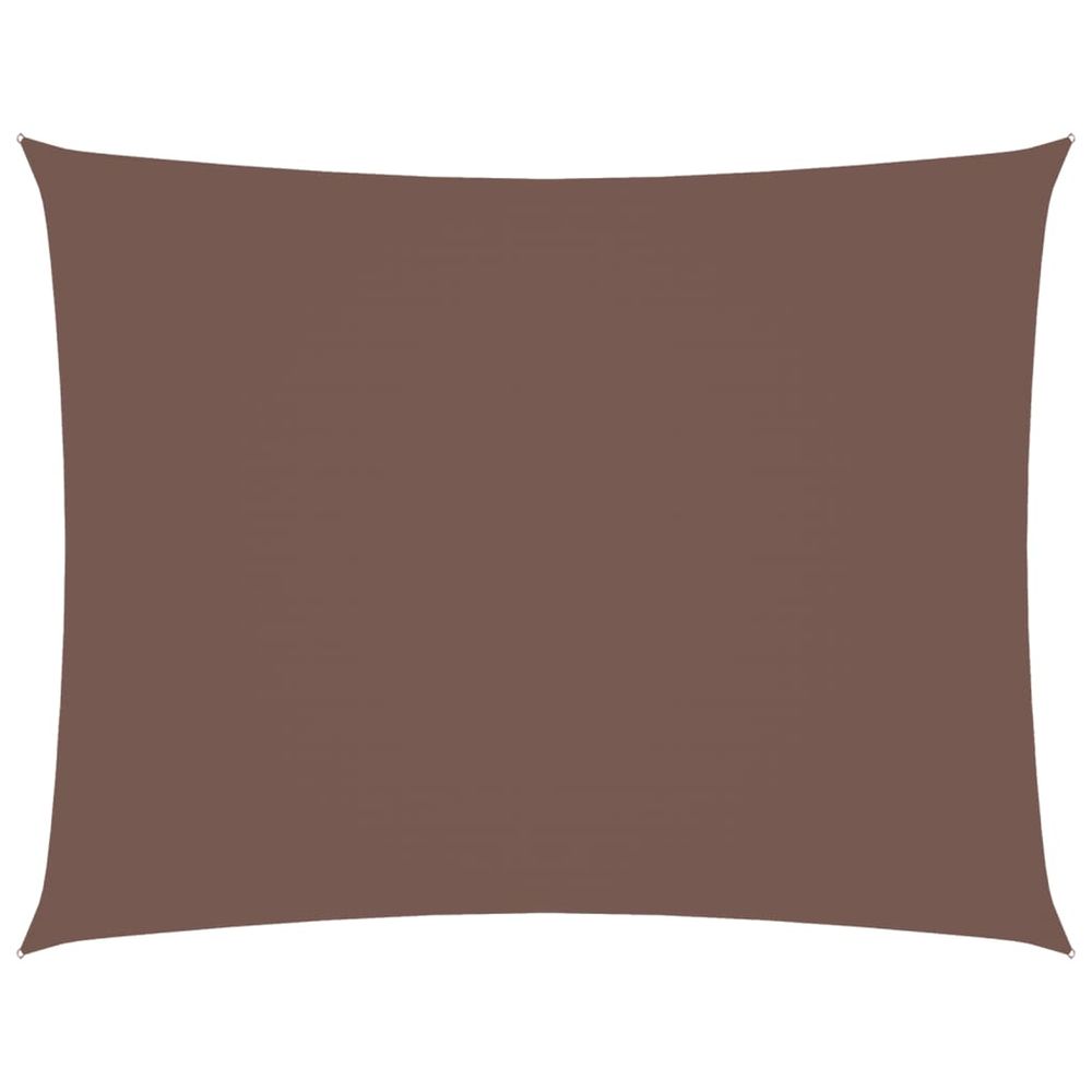 Voile de parasol tissu oxford rectangulaire 3x4,5 m marron