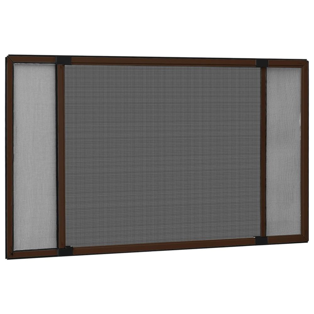 Moustiquaire extensible pour fenêtres marron (100-193)x75 cm