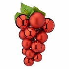 Boules de noël moyen raisins rouge plastique 18 x 18 x 28 cm