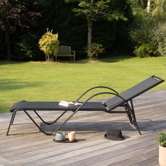 Bain de soleil en aluminium noir sunset