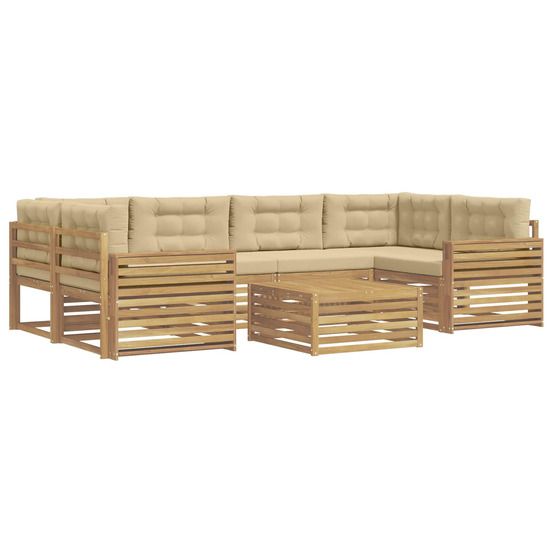 Ensemble de canapés d'extérieur 7 pc blanc et beige