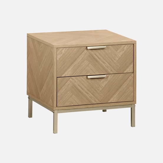 Table de chevet, budapest, deux tiroirs l 45 x l 40 x h 45cm