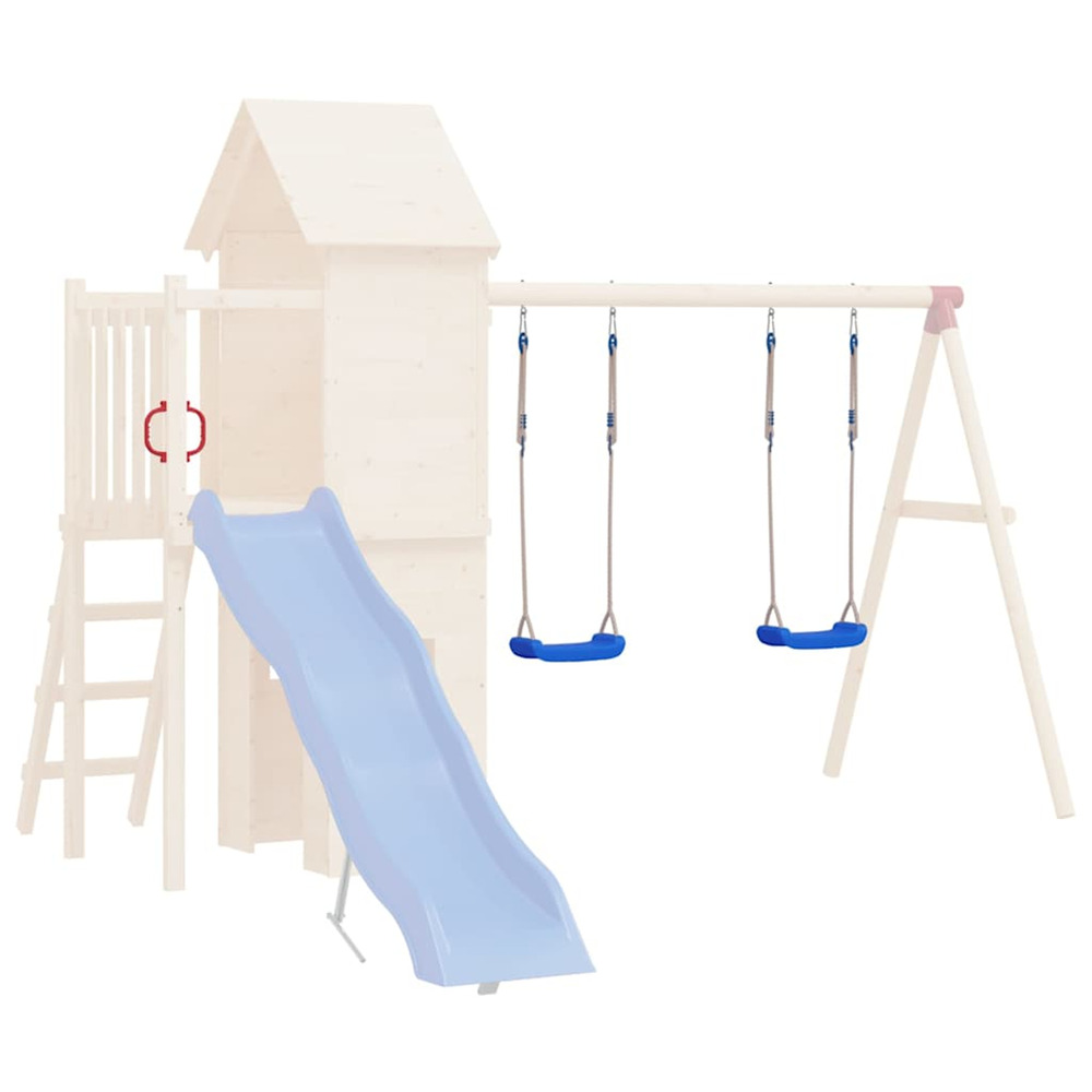 Sièges de balançoire avec cordes 2 pcs bleu 37x15 cm pe