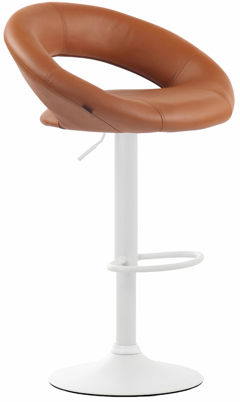 Tabouret de bar olinda simili cuir blanc