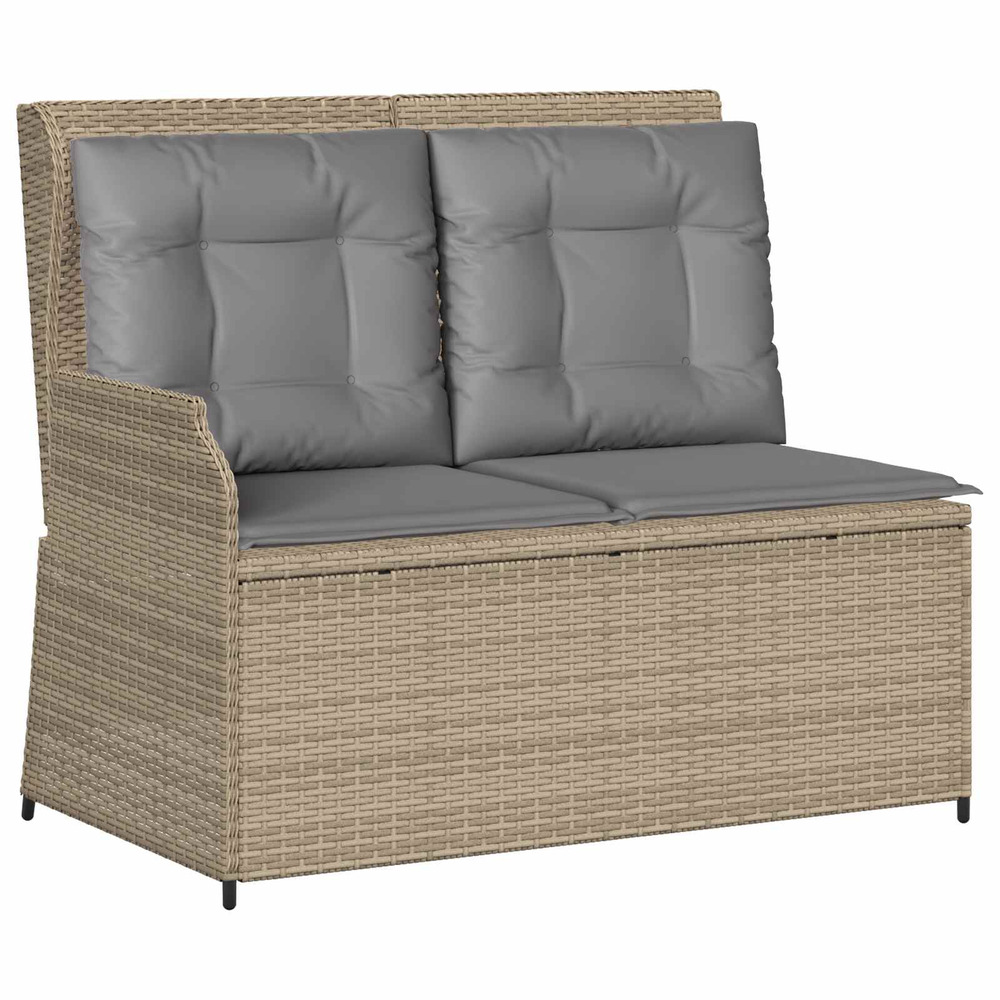 Banc de jardin beige polyrotin