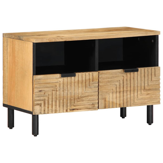 Meuble tv marron 70x33x46 cm bois massif de manguier