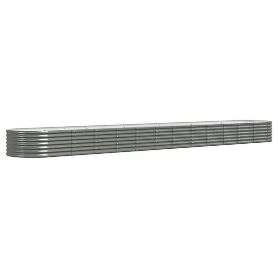Lit surélevé de jardin acier galvanisé 512x80x36 cm gris