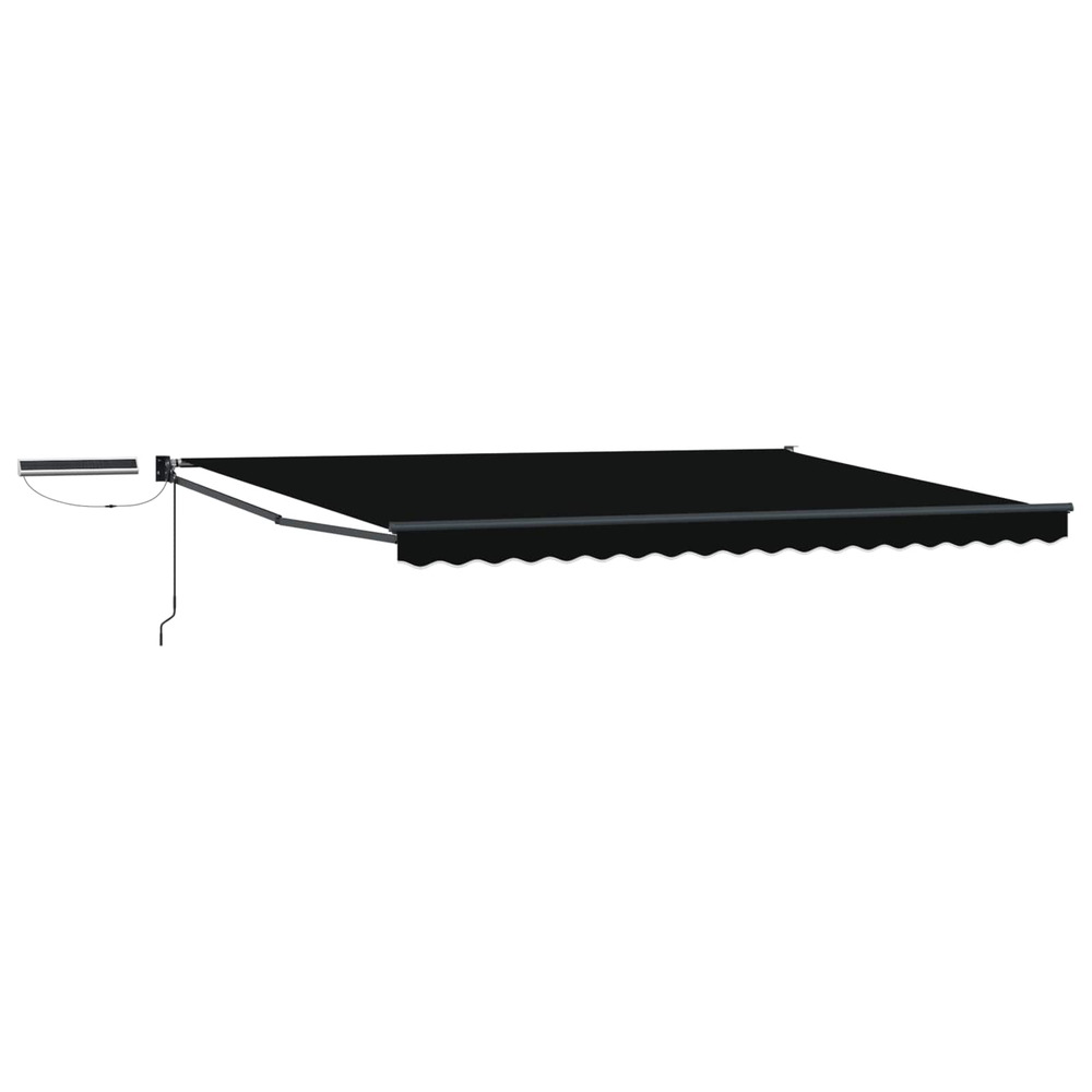 Auvent rétractable électrique noir et anthracite 4 × 3 m