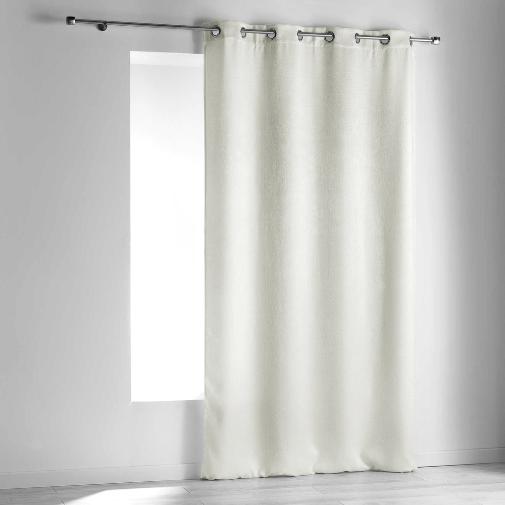 Rideau a oeillets occultant 140 x 240 cm opacie blanc