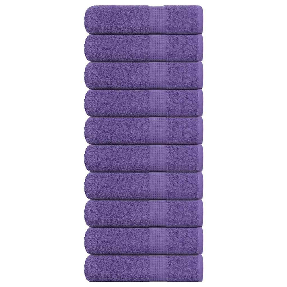 Serviettes de bain 10 pcs frogn violet 100x150 cm 100% coton