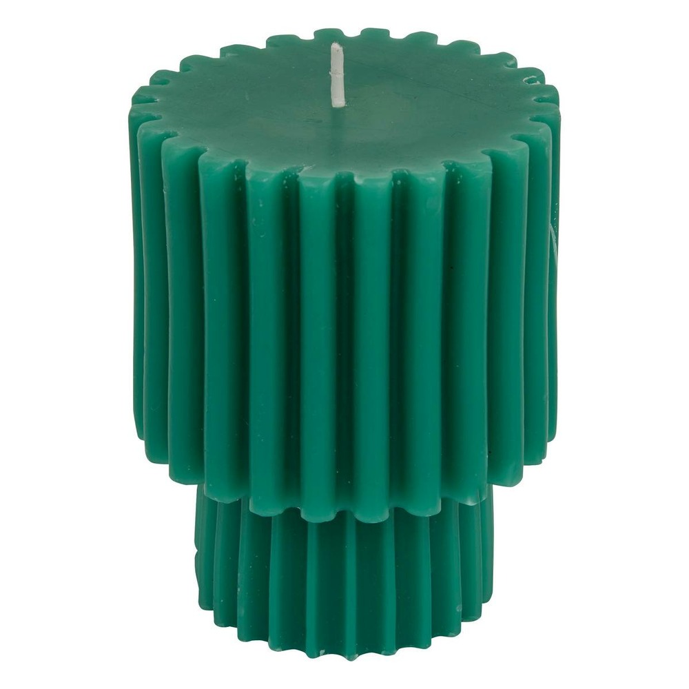 Bougie décorative flow vert 11cm