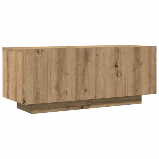 Meuble tv chêne artisanal 100x35x40 cm bois d'ingénierie