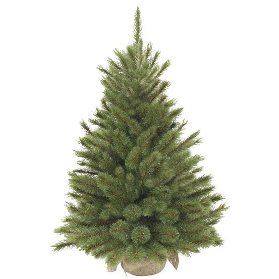 Triumph tree sapin de noël artificiel forest frosted h90 x d62 cm - arbre dans sac en jute - artificial christmas tree pour