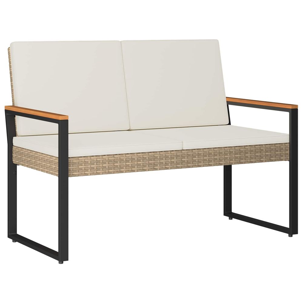 Banc extérieur 2 -seater 107 x 61 x 80 cm polyrotin