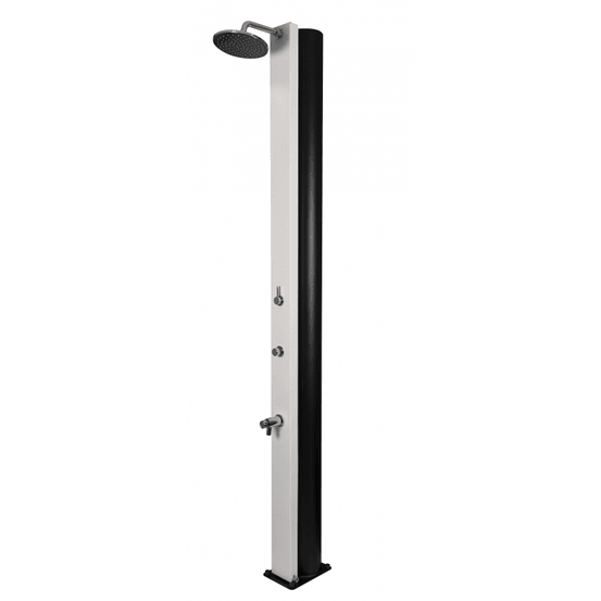 Douche de piscine solaire pulsate 40l avec rince pieds temporisé-blanc-blanc-17.50 --