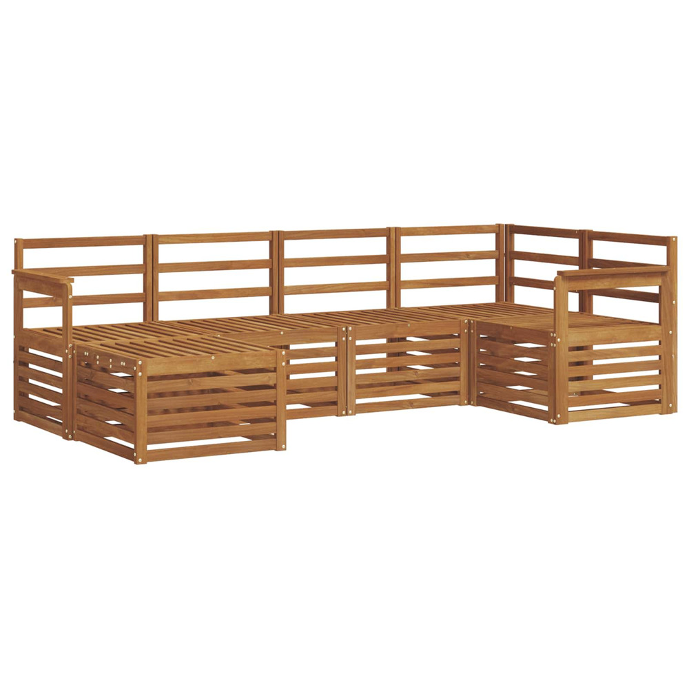 Ensembles de canapés 6 pcs naturel bois d'acacia massif