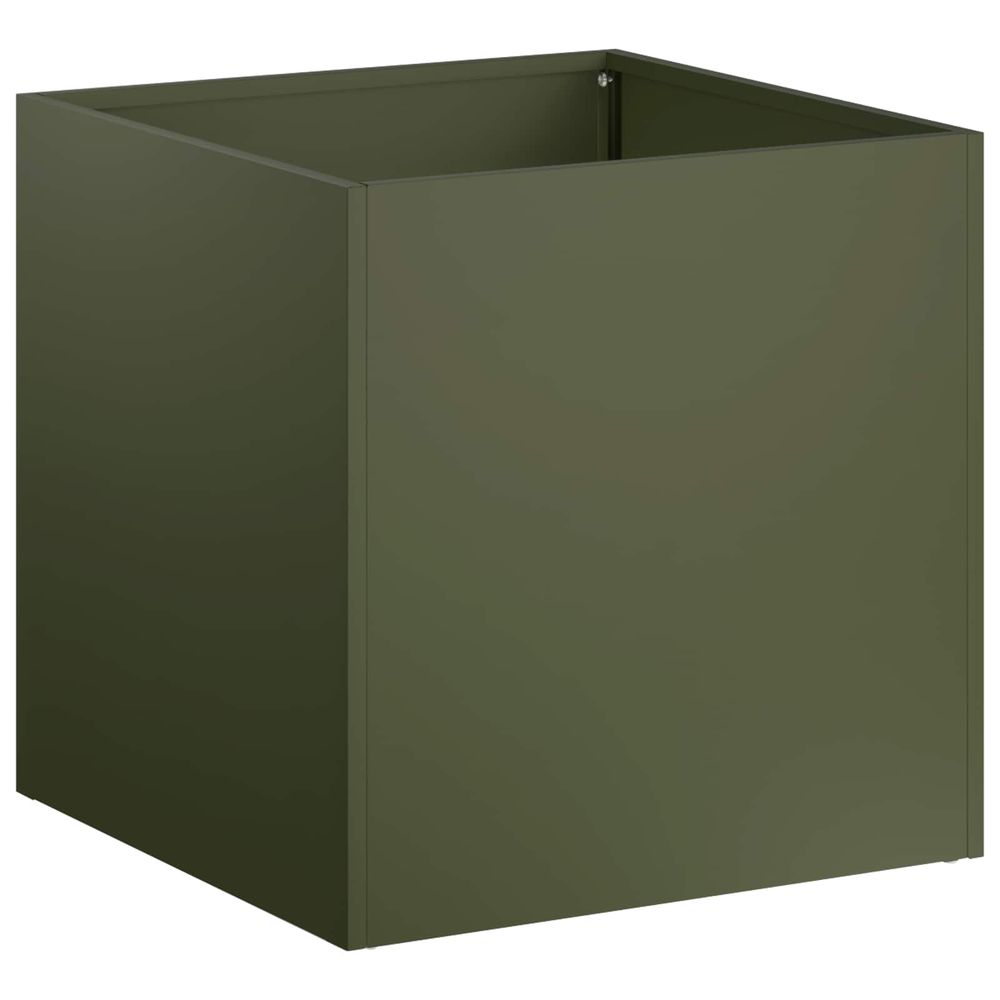 Cache-pot de jardin vert olive 20 x 20 x 20 cm