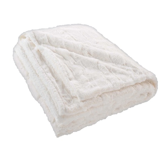 Plaid doux a poil et sherpa foxy