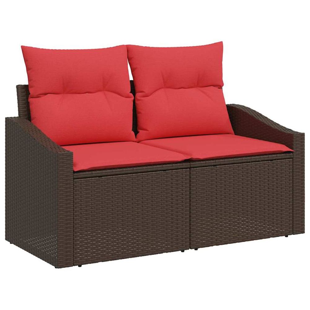Canapé de jardin marron 123 x 62 x 69 cm polyrotin