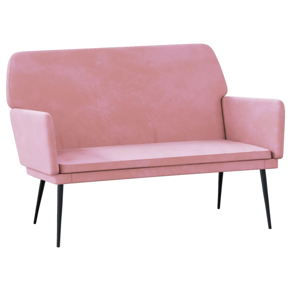 Banc rose 108x79x79 cm velours