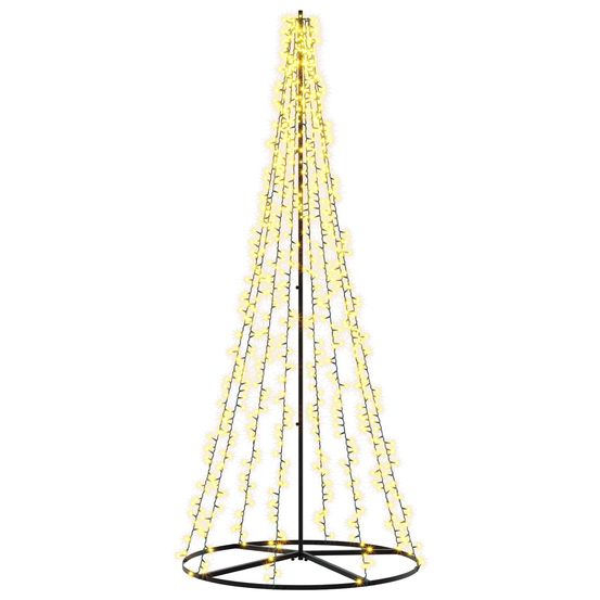 Arbre de noël led 235 cm 1000 led blanc chaud acier noir