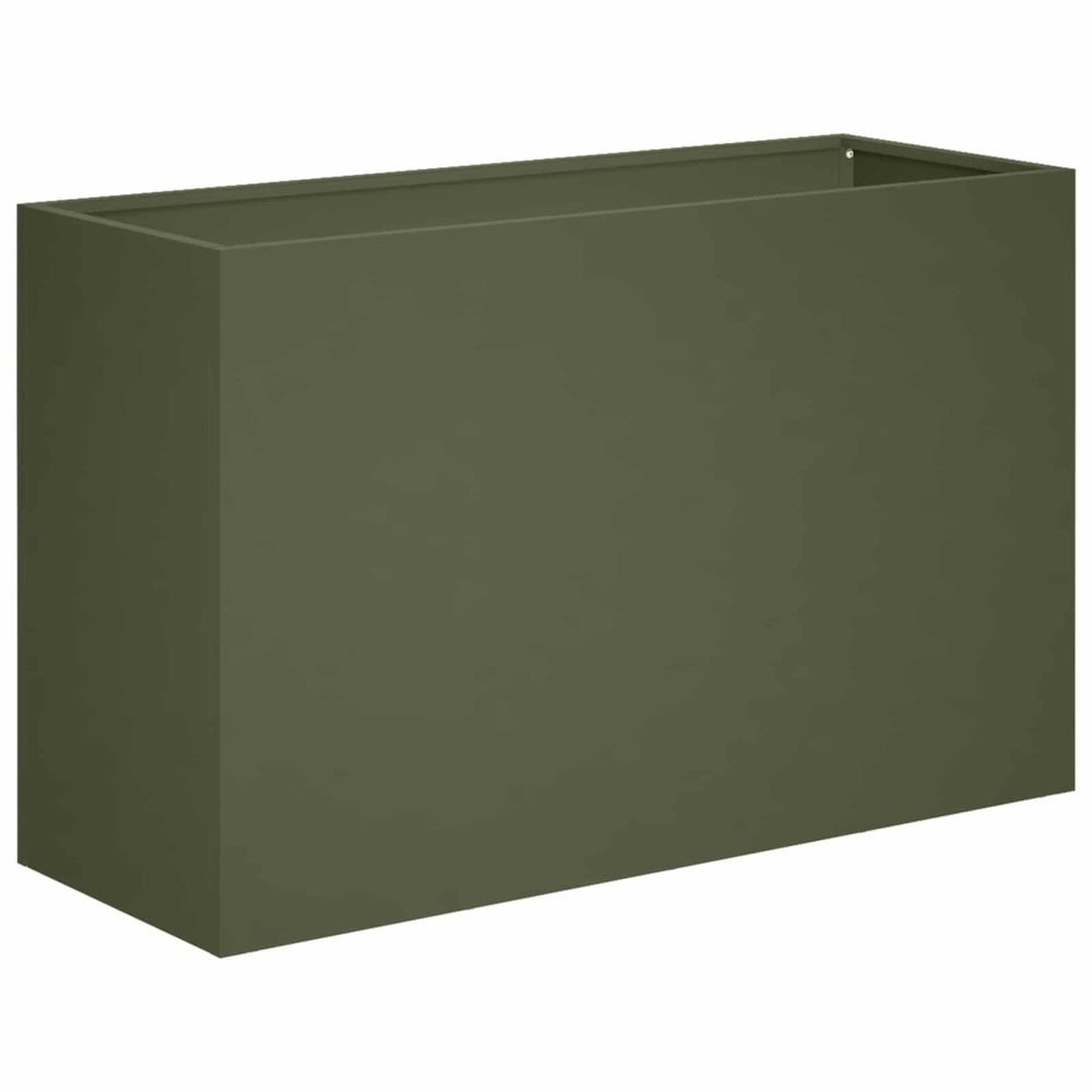 Cache-pot de jardin vert olive 80 x 40 x 50 cm